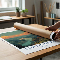 Chattogram Poster - Bangladesh Travel Art - Winding River Valley Home Decor