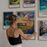Chelsea Poster - England Travel Art - Grand Estate Sunset Home Decor