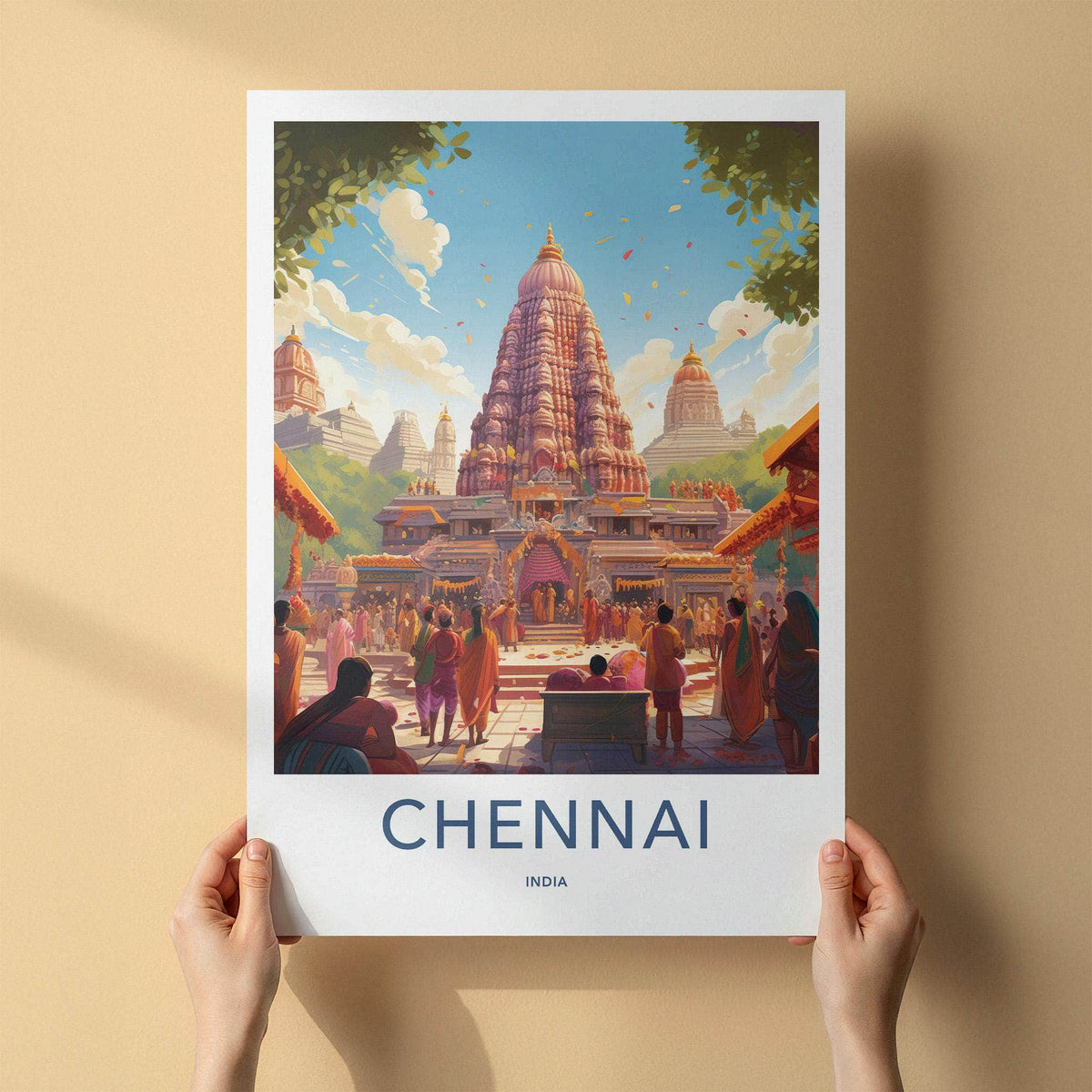 Chennai Wall Art - Vibrant India Artwork