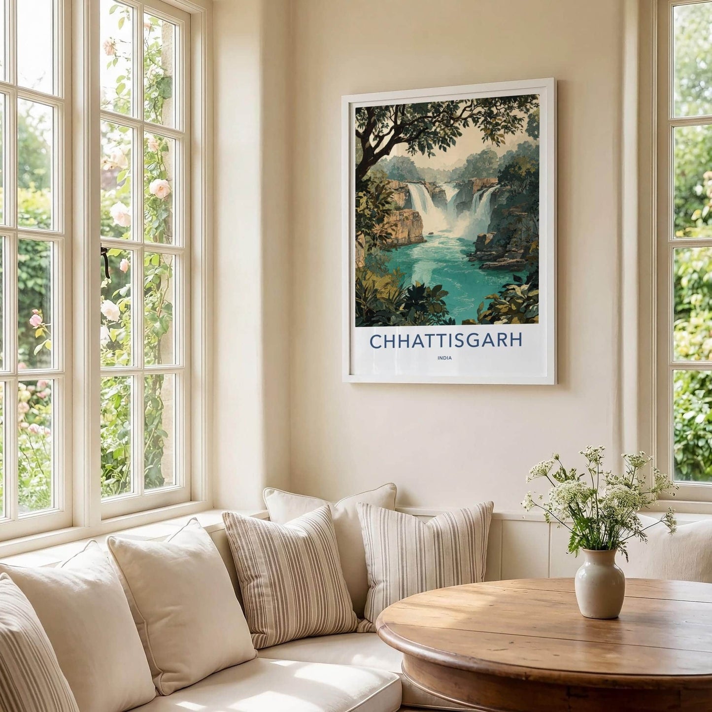 Chhattisgarh Poster - India Art Print - Chhattisgarh Lush Falls Wall Decor