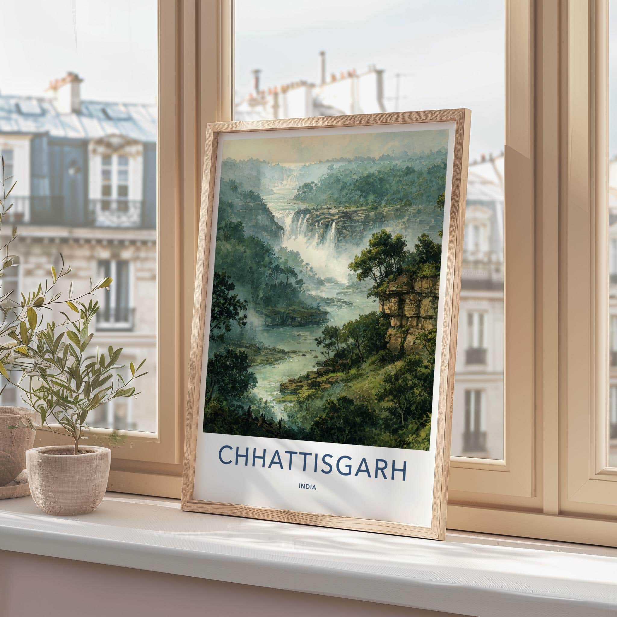 Chhattisgarh Poster - India Scenic Art - Chhattisgarh River Falls Gallery Art