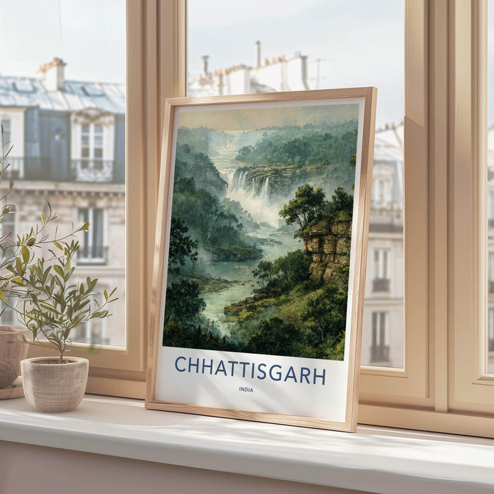 Chhattisgarh Poster - India Scenic Art - Chhattisgarh River Falls Gallery Art