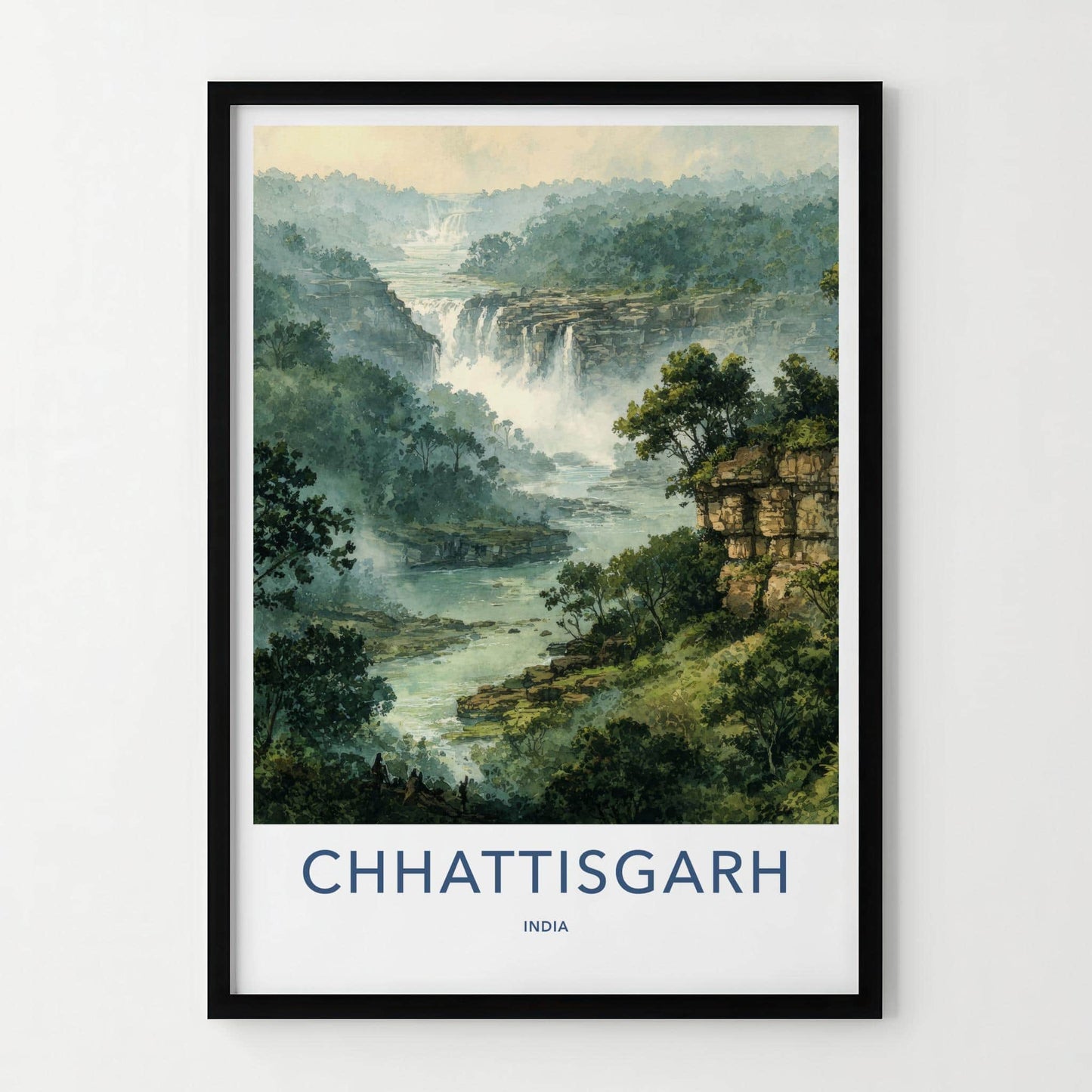 Chhattisgarh Poster - India Scenic Art - Chhattisgarh River Falls Gallery Art