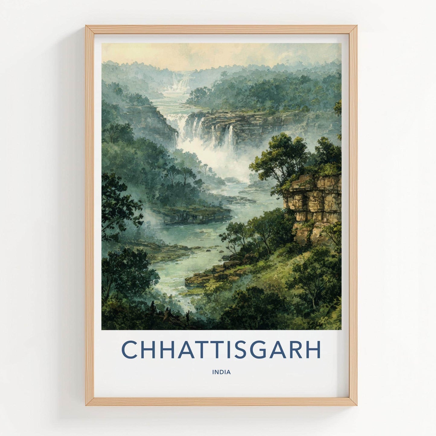 Chhattisgarh Poster - India Scenic Art - Chhattisgarh River Falls Gallery Art