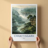 Chhattisgarh Poster - India Scenic Art - Chhattisgarh River Falls Gallery Art