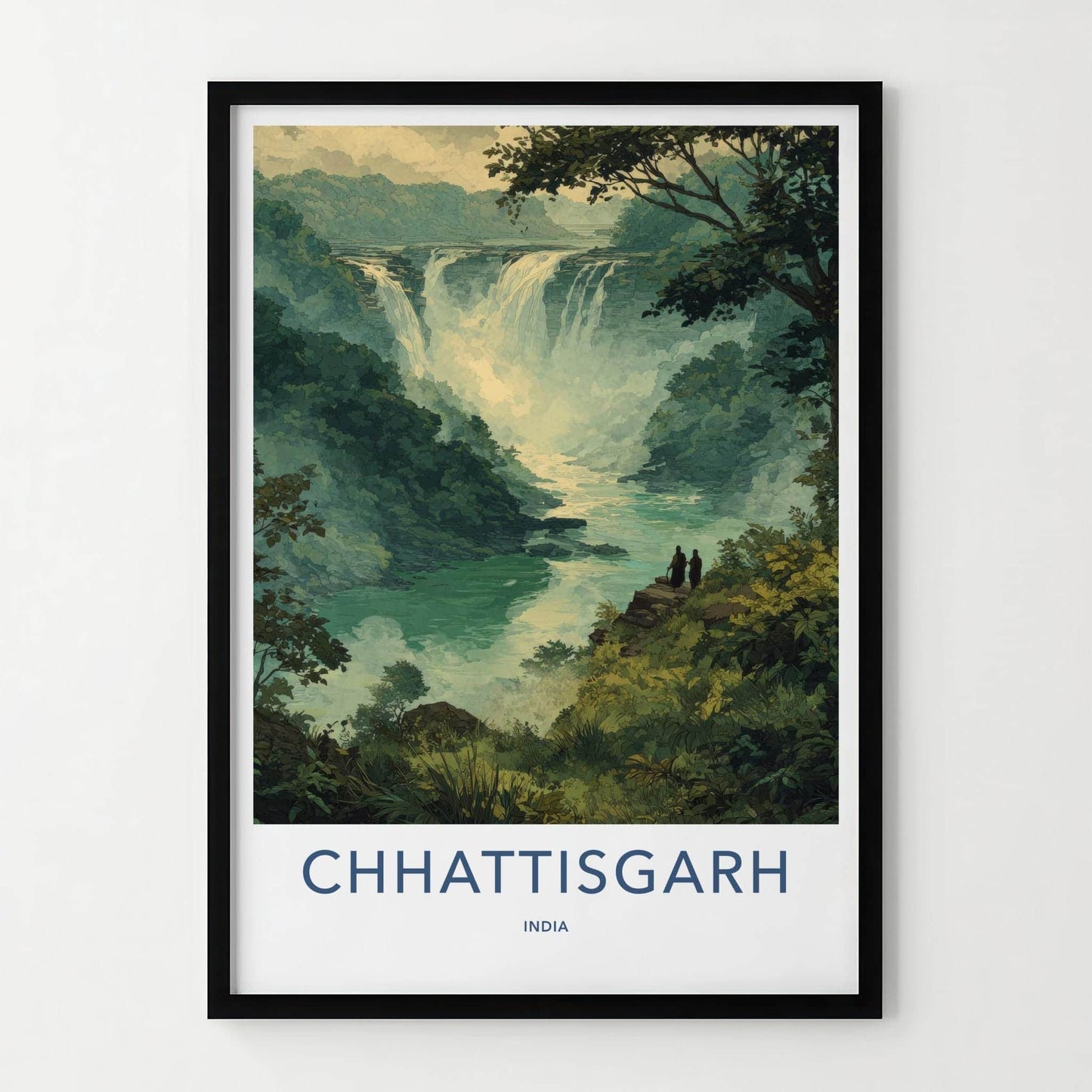 Chhattisgarh Poster - India Travel Art - Chhattisgarh Falls Vista Home Decor