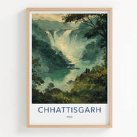 Chhattisgarh Poster - India Travel Art - Chhattisgarh Falls Vista Home Decor