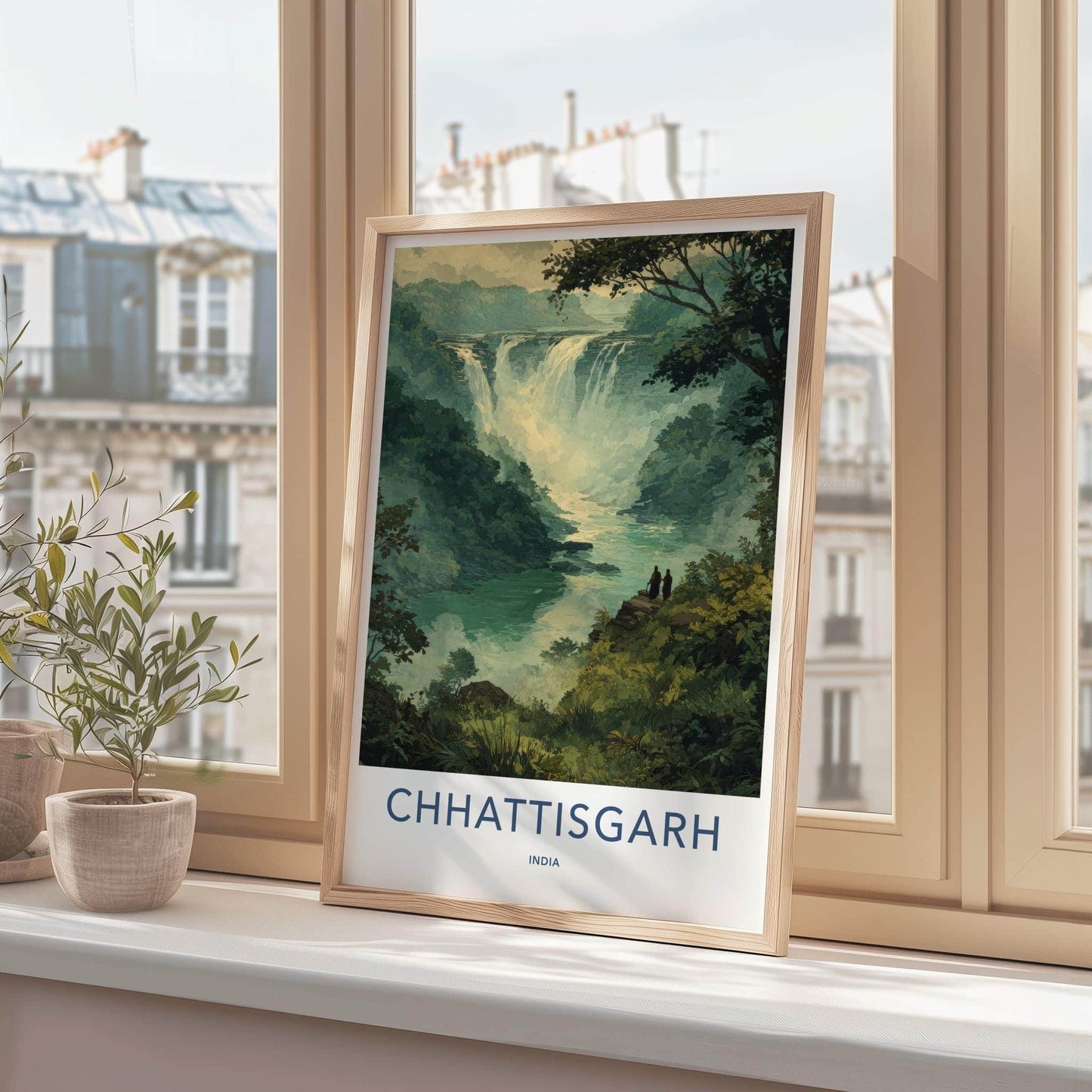 Chhattisgarh Poster - India Travel Art - Chhattisgarh Falls Vista Home Decor