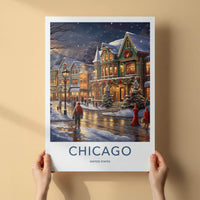 Chicago Wall Art - Winter Scene Art With Victorian Architecture