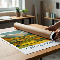 Chinchero Poster - Peru Travel Art - Vibrant farm terraces Home Decor