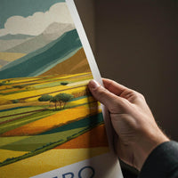 Chinchero Poster - Peru Travel Art - Vibrant farm terraces Home Decor