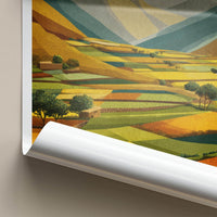 Chinchero Poster - Peru Travel Art - Vibrant farm terraces Home Decor