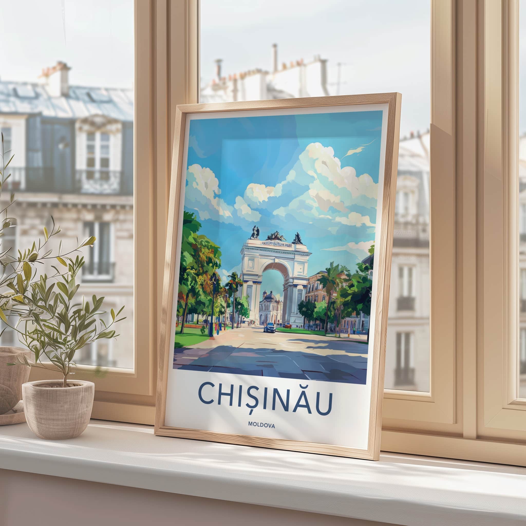 Chisinau Poster - Moldova Travel Art - Grand Arch Landmark Home Decor