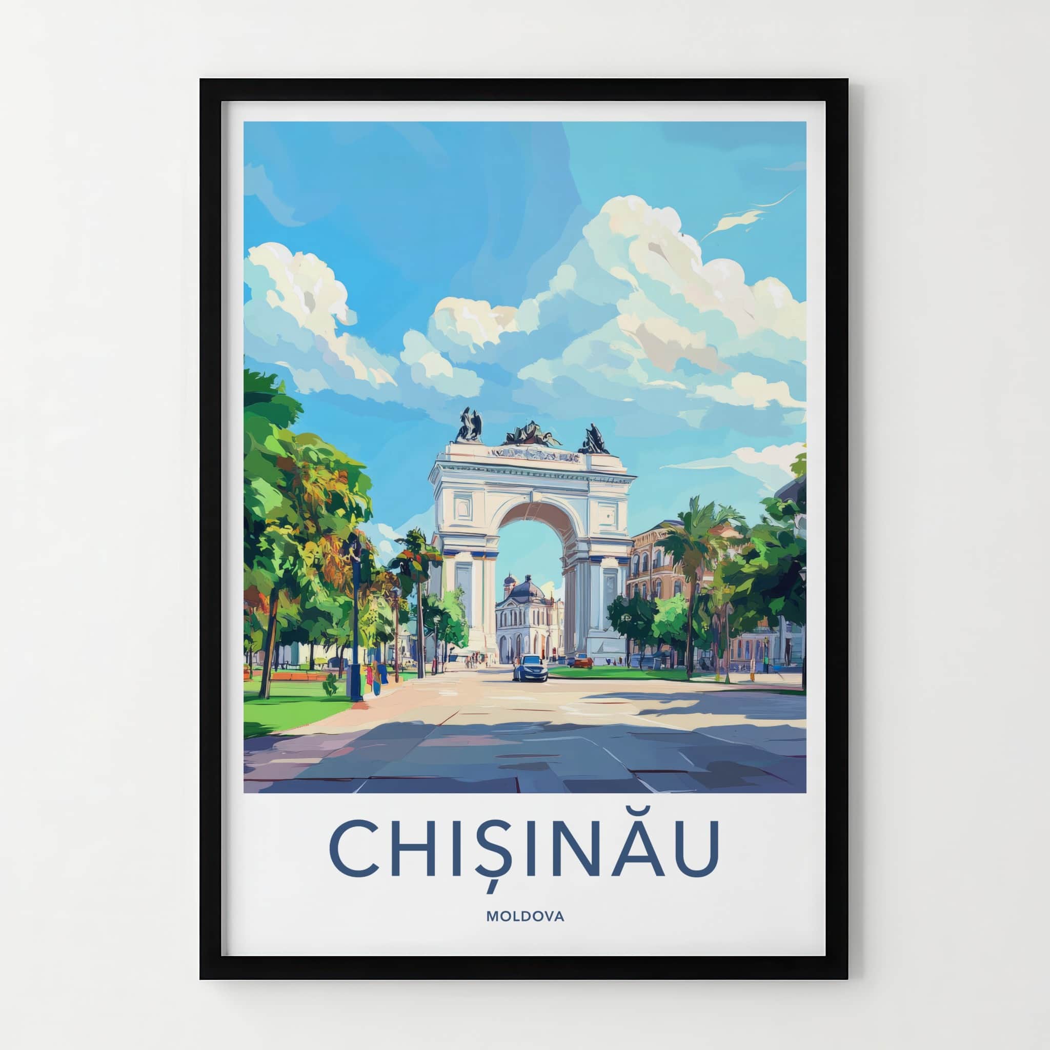 Chisinau Poster - Moldova Travel Art - Grand Arch Landmark Home Decor