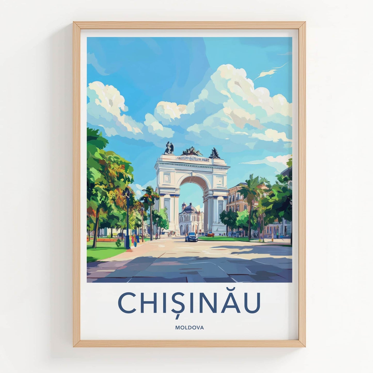 Chisinau Poster - Moldova Travel Art - Grand Arch Landmark Home Decor