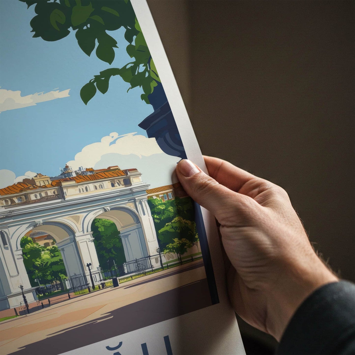 Chisinau Poster - Moldova Travel Art - Triumphal Arch Dome Home Decor