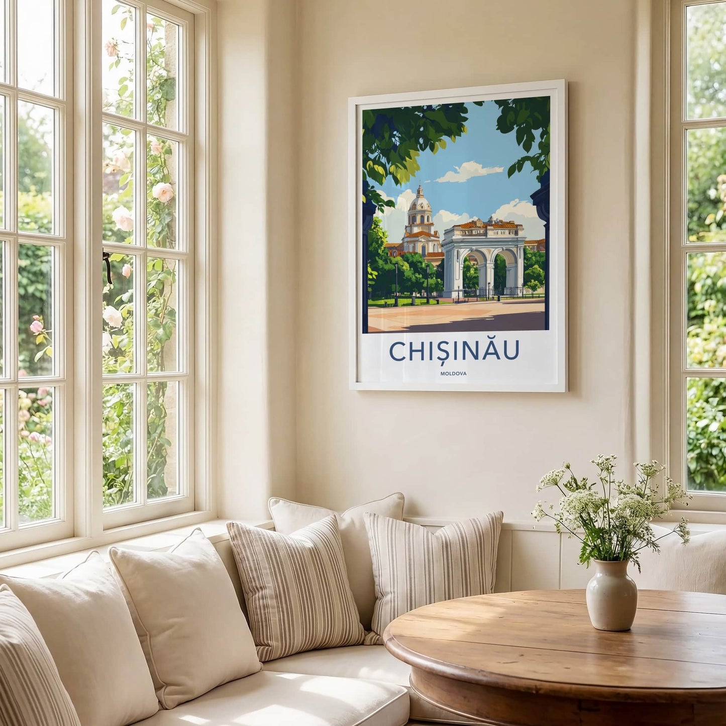 Chisinau Poster - Moldova Travel Art - Triumphal Arch Dome Home Decor