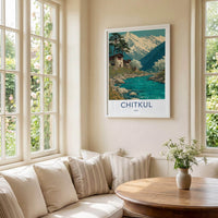 Chitkul Poster - India Scenic Art - Himachal Himalayan River Wall Decor