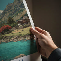 Chitkul Poster - India Travel Art - Himachal Pradesh Himalayan Village Home Decor