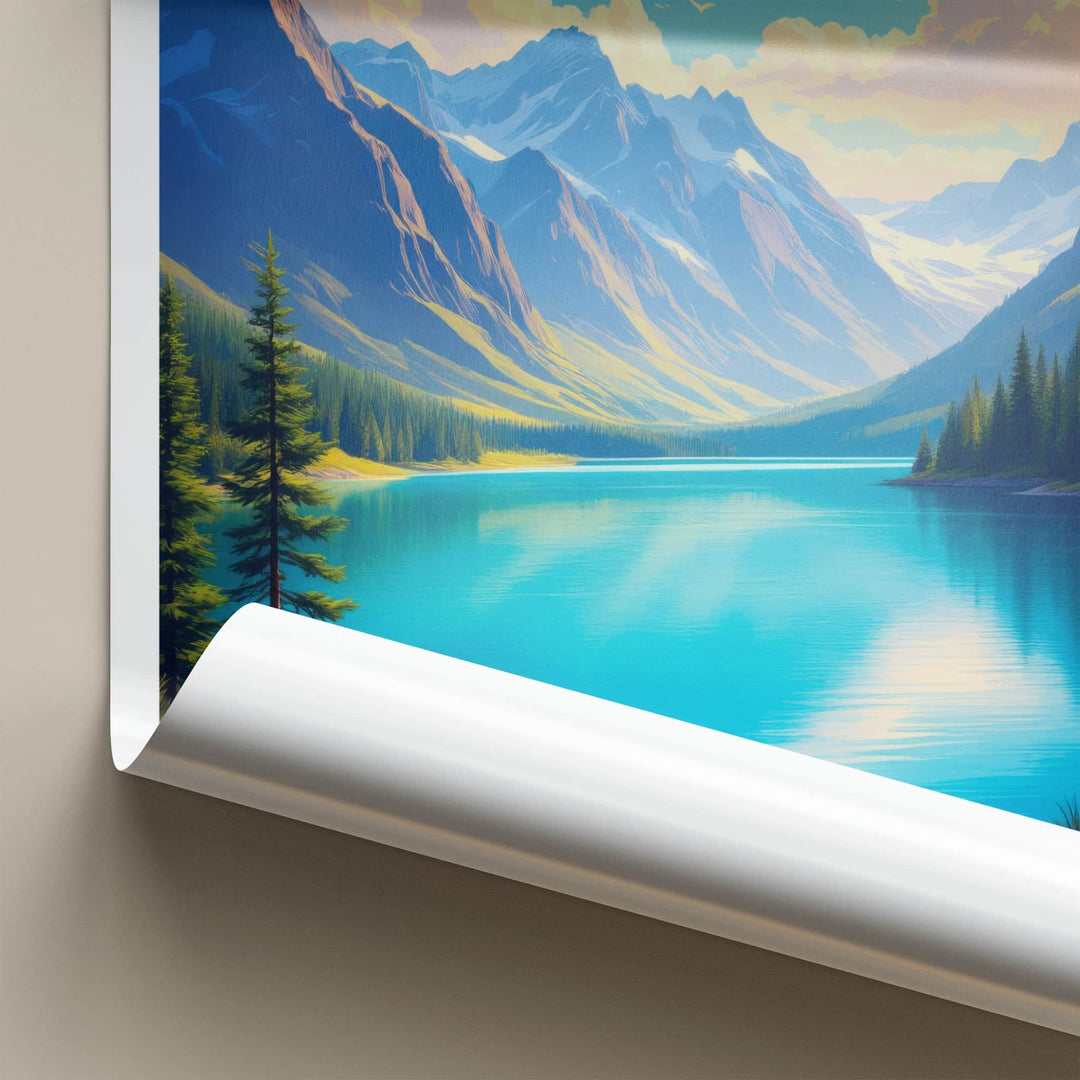 Chitral Poster - Pakistan Travel Art - Scenic Mountain Lake Wall Decor