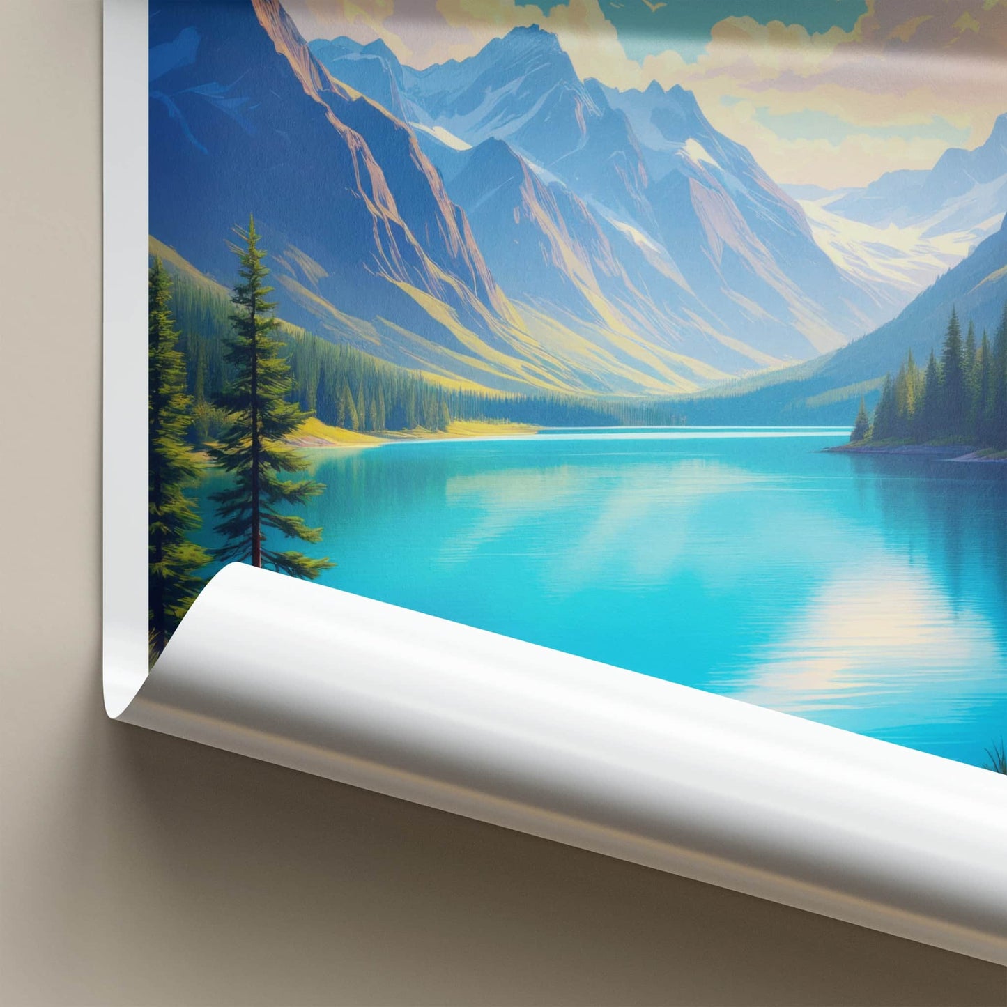 Chitral Poster - Pakistan Travel Art - Scenic Mountain Lake Wall Decor
