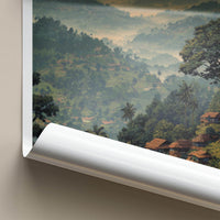 Chittagong Poster - Bangladesh Travel Art - Misty Tropical Village Wall Decor
