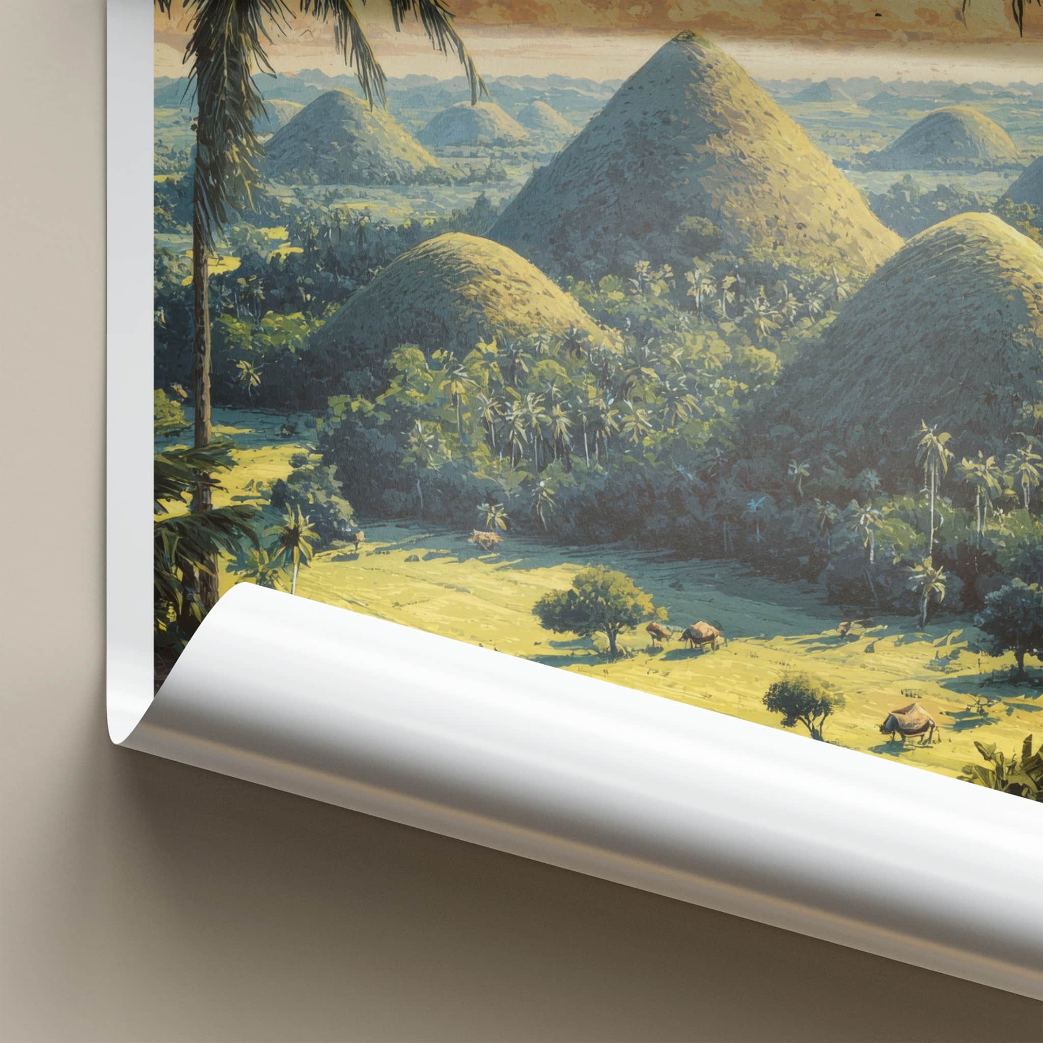 Chocolate Hills Poster Philippines Rolling Green Hills Home Art