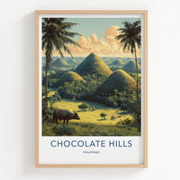 Chocolate Hills Poster Philippines Rolling Green Hills Home Art