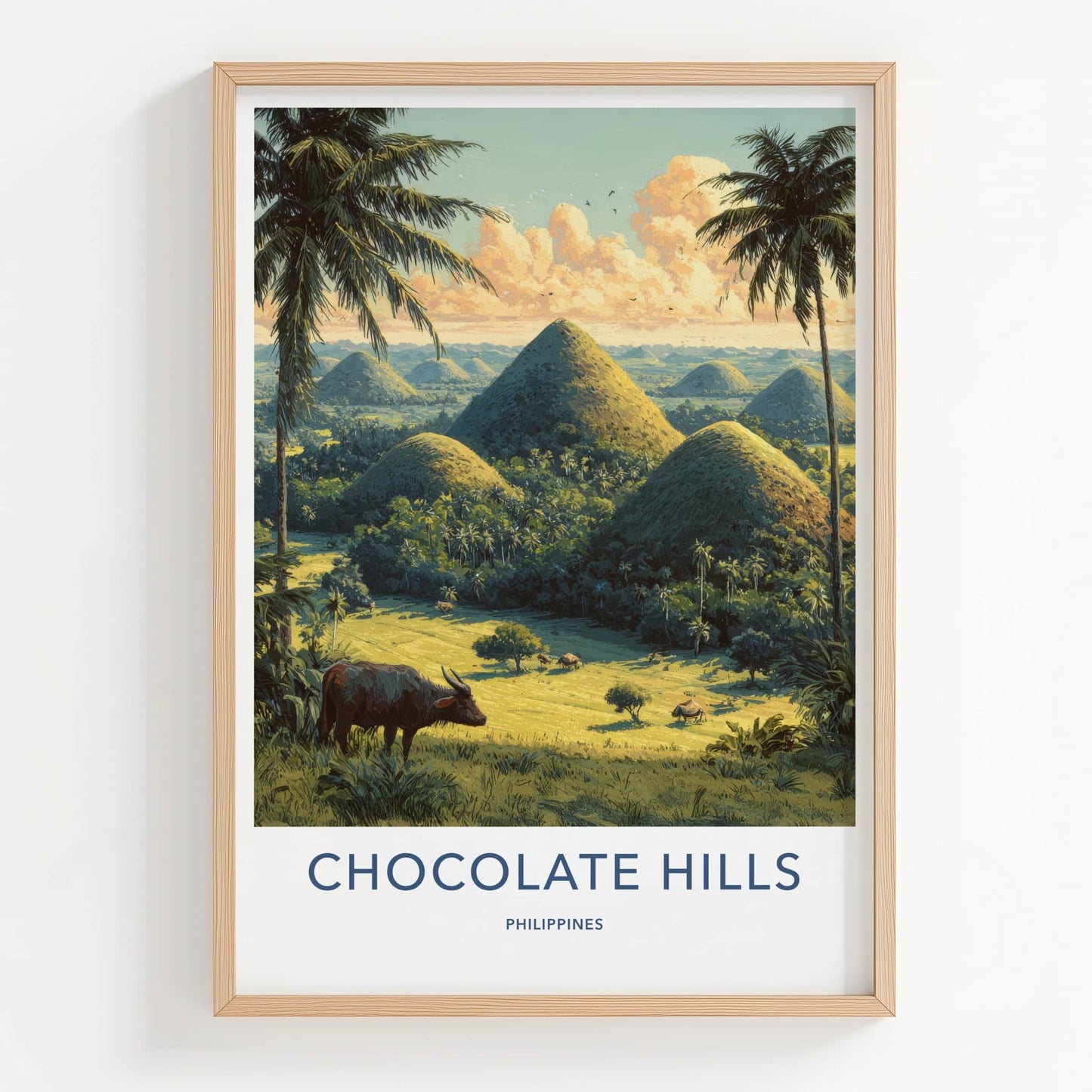 Chocolate Hills Poster Philippines Rolling Green Hills Home Art