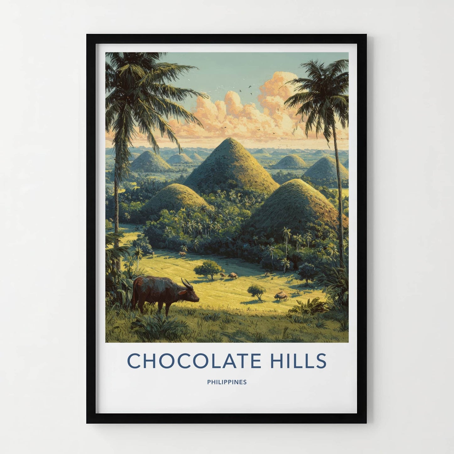 Chocolate Hills Poster Philippines Rolling Green Hills Home Art