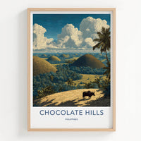 Chocolate Hills Poster - Philippines Travel Art - Hillscape Buffalo Wall Decor