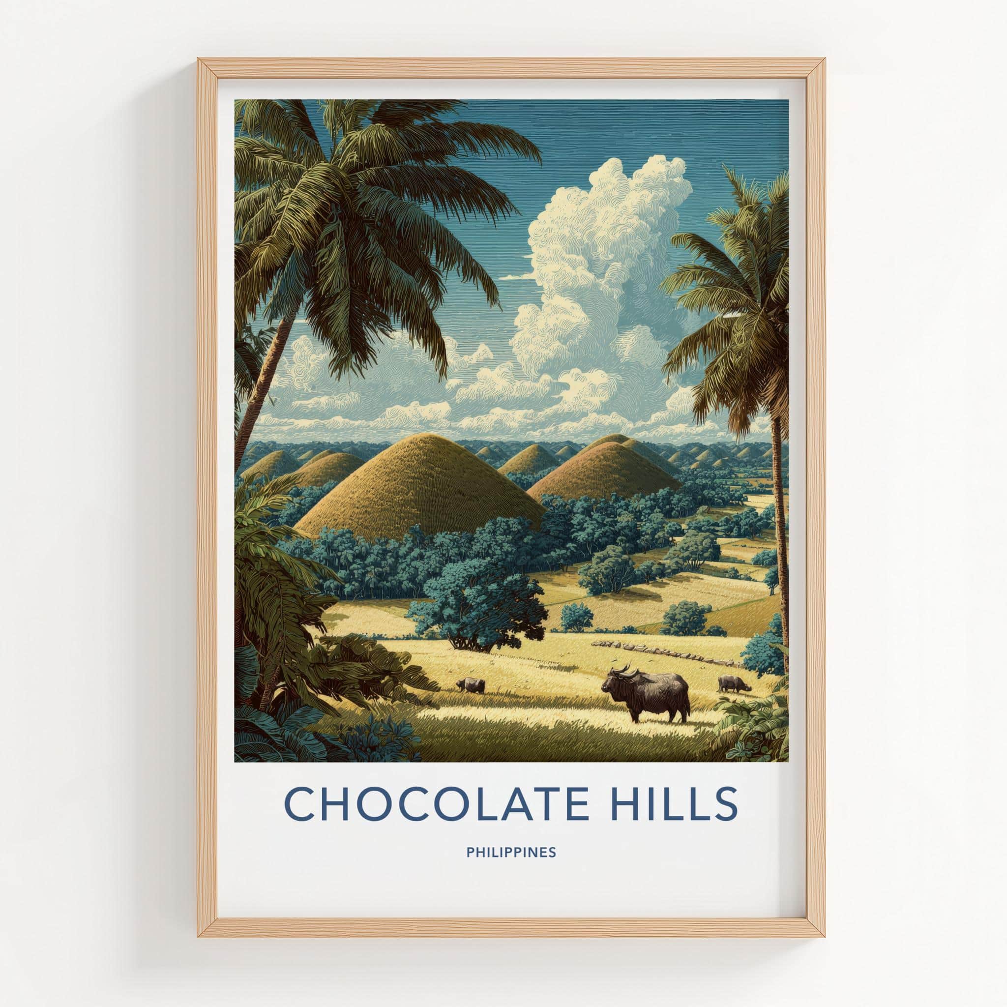 Chocolate Hills Poster - Philippines Wall Art - Iconic hillscape Home Decor