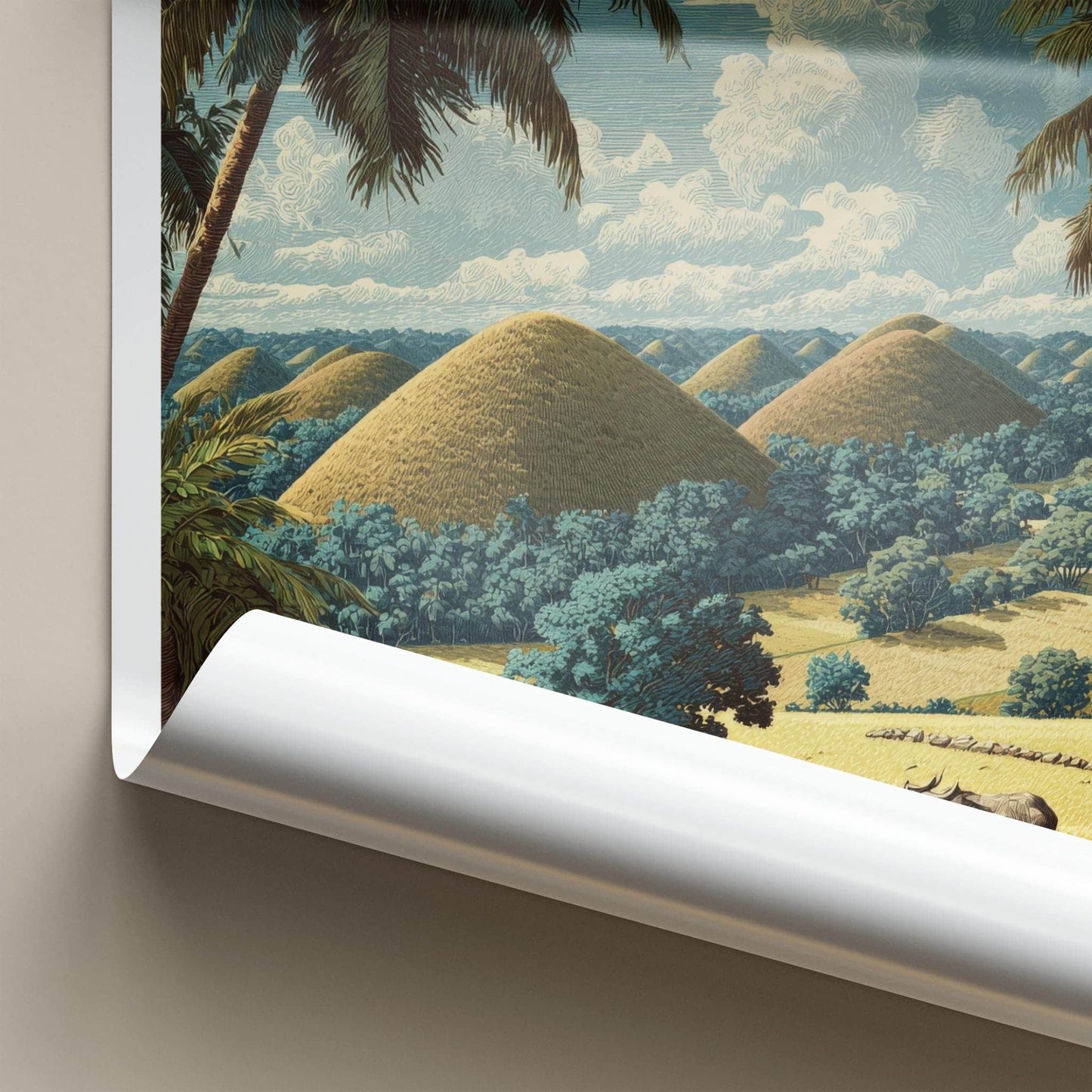 Chocolate Hills Poster - Philippines Wall Art - Iconic hillscape Home Decor