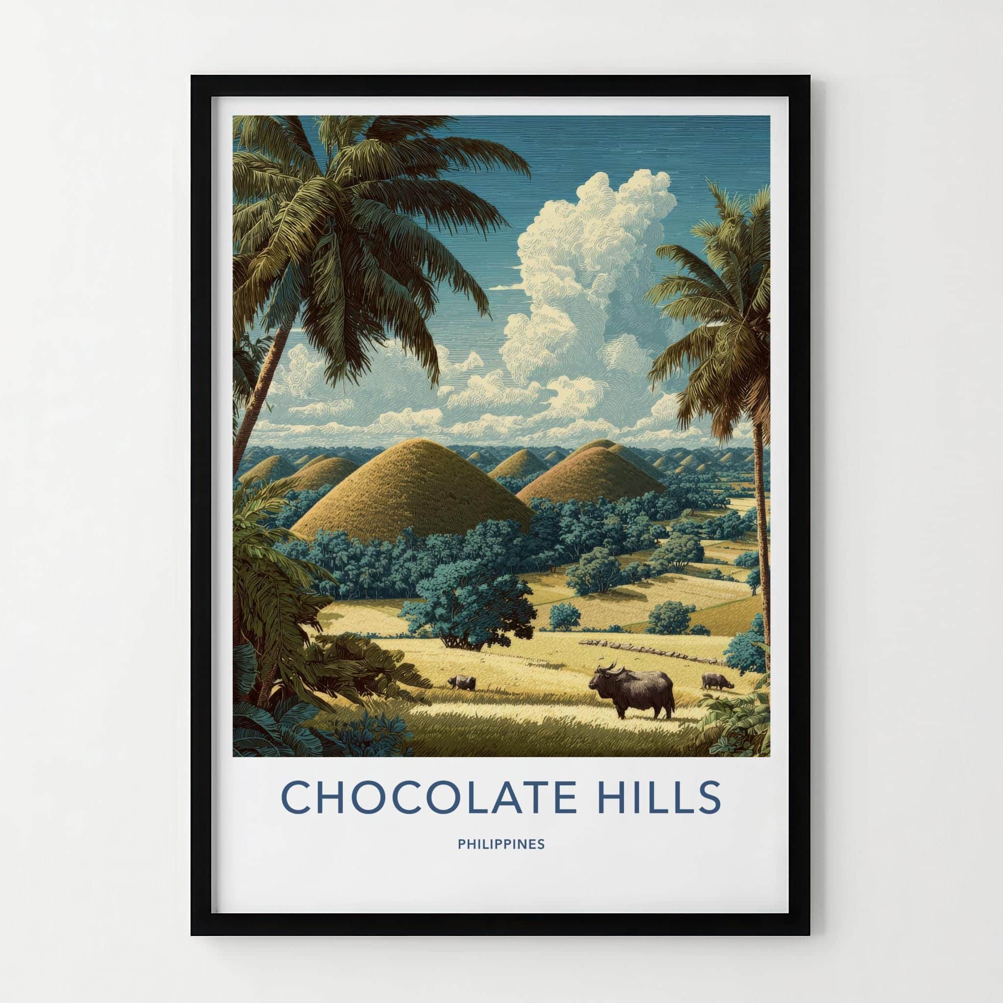Chocolate Hills Poster - Philippines Wall Art - Iconic hillscape Home Decor