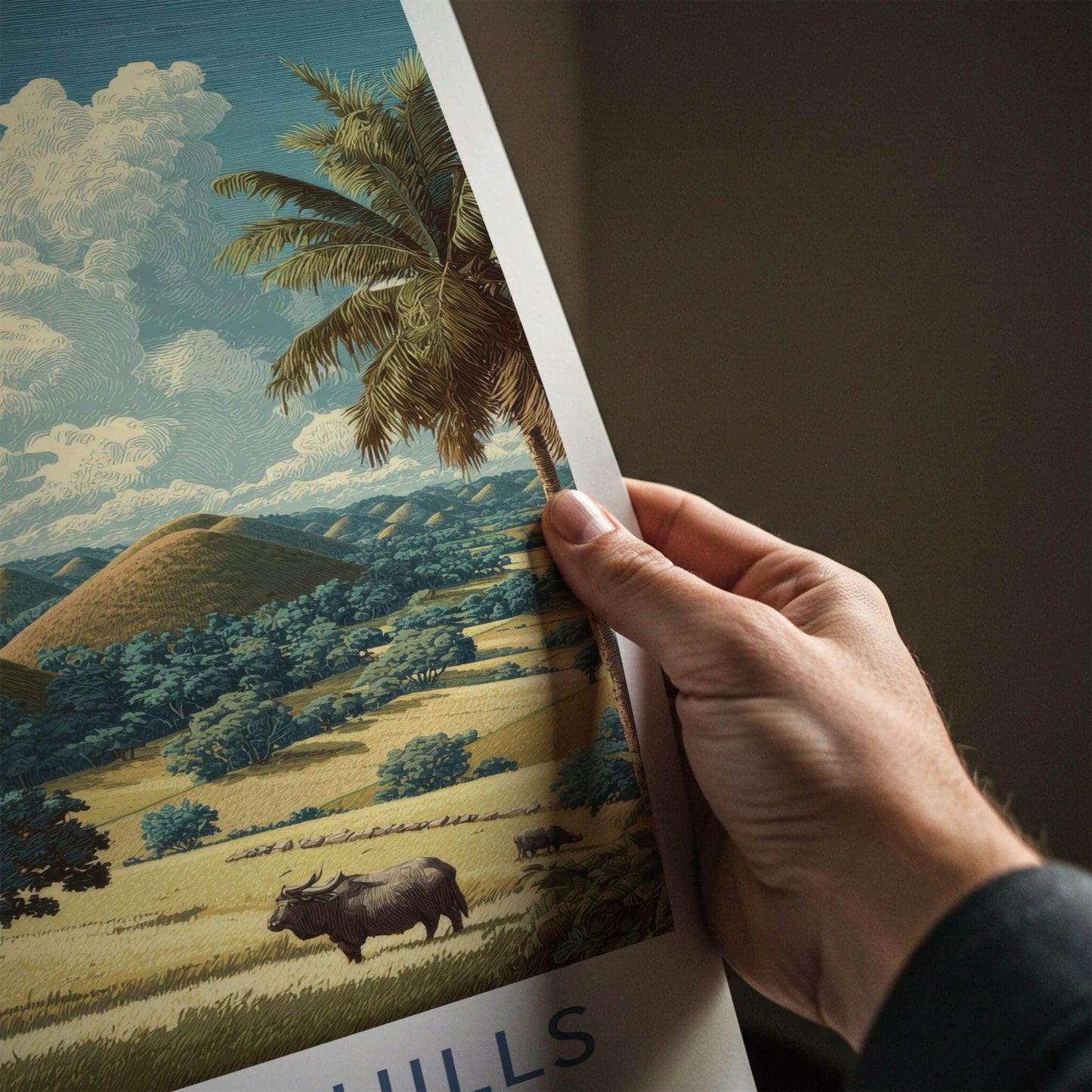 Chocolate Hills Poster - Philippines Wall Art - Iconic hillscape Home Decor