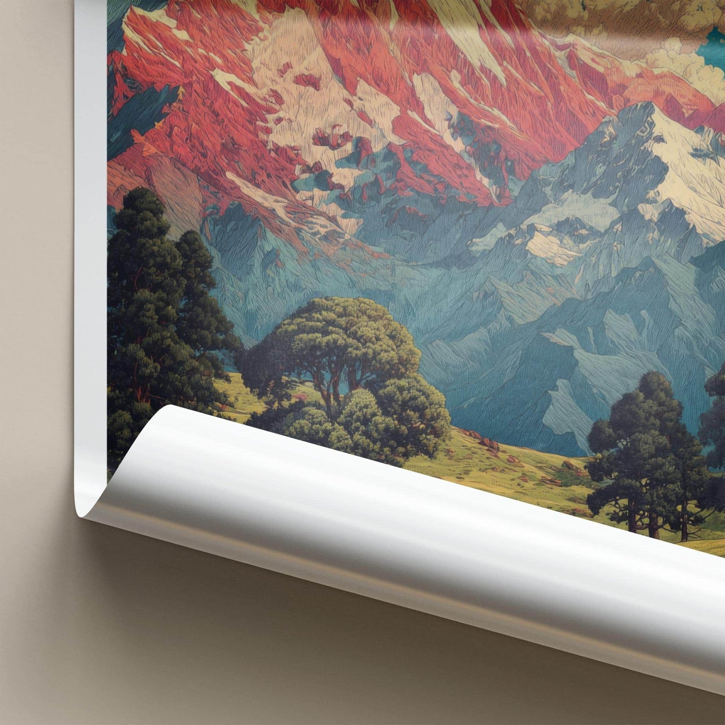 Chopta Valley Poster - India Travel Art - Uttarakhand Majestic Peaks Home Decor