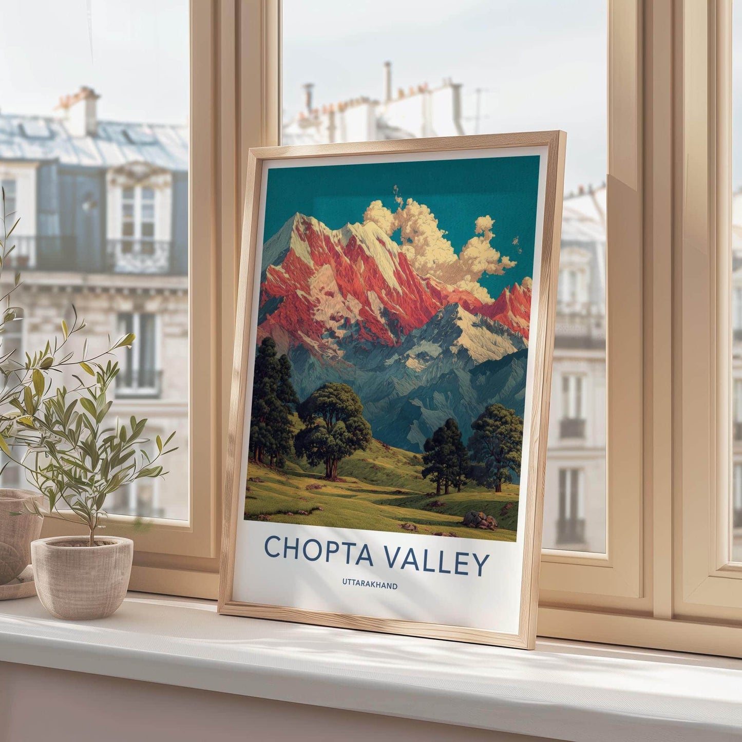 Chopta Valley Poster - India Travel Art - Uttarakhand Majestic Peaks Home Decor