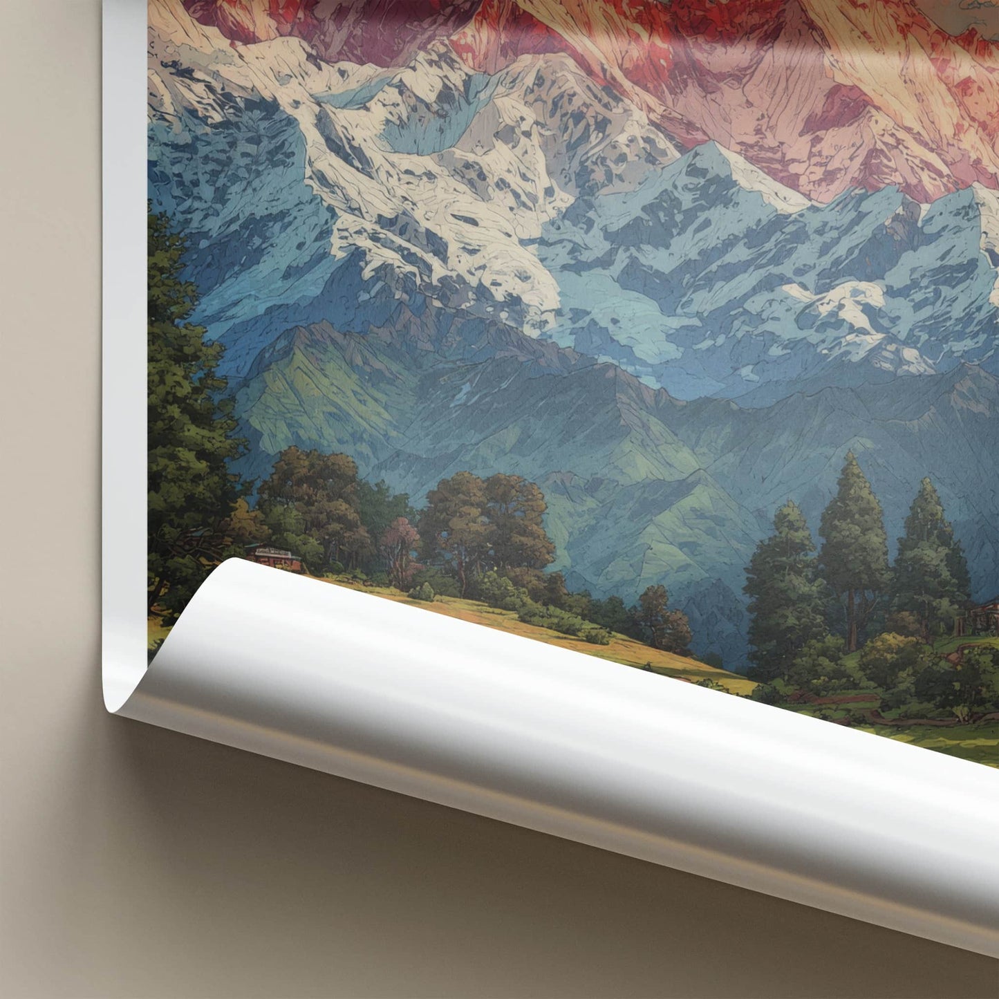 Chopta Valley Poster - India Uttarakhand Mountain Vista Home Decor