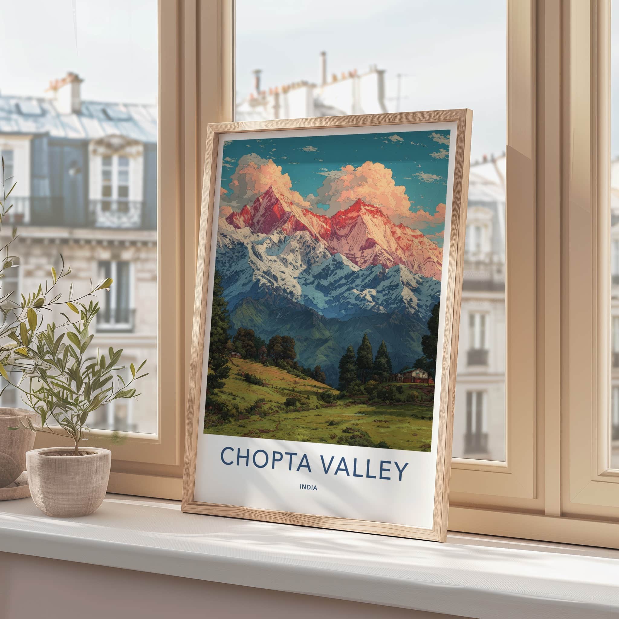 Chopta Valley Poster - India Uttarakhand Mountain Vista Home Decor