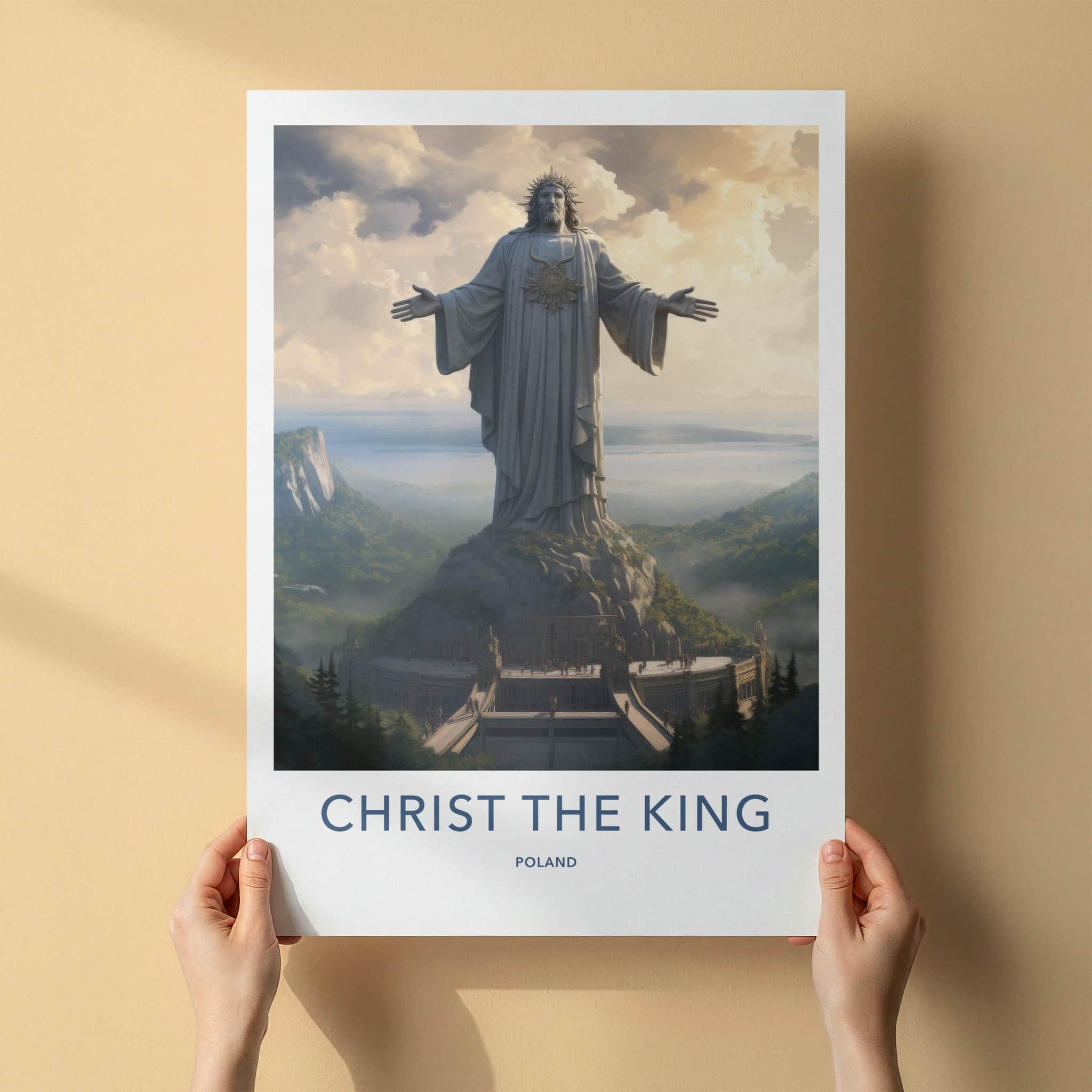 Christ The King Poster - Poland Wall Art - Divine Mountain Vista Home Decor