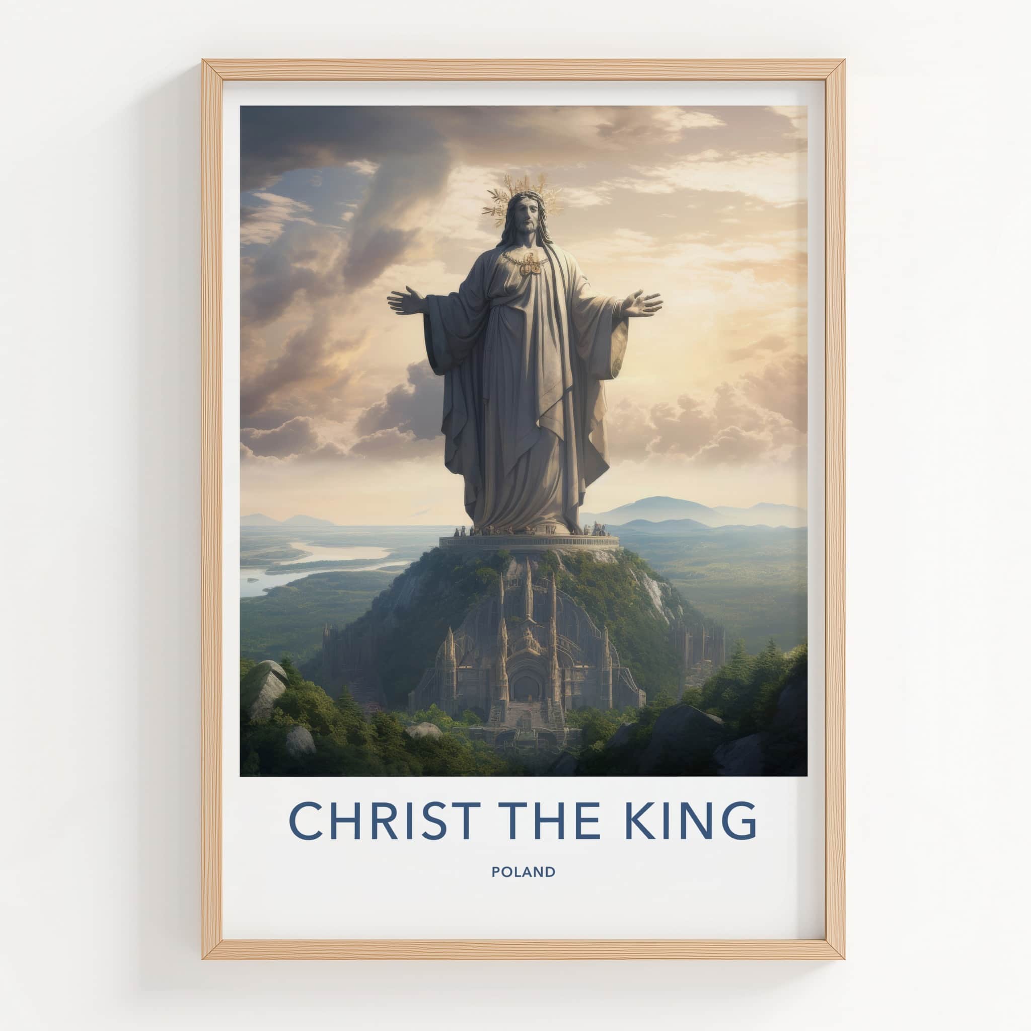 Christ the King Poster - Poland Wall Art - Majestic Christ Statue Home Decor