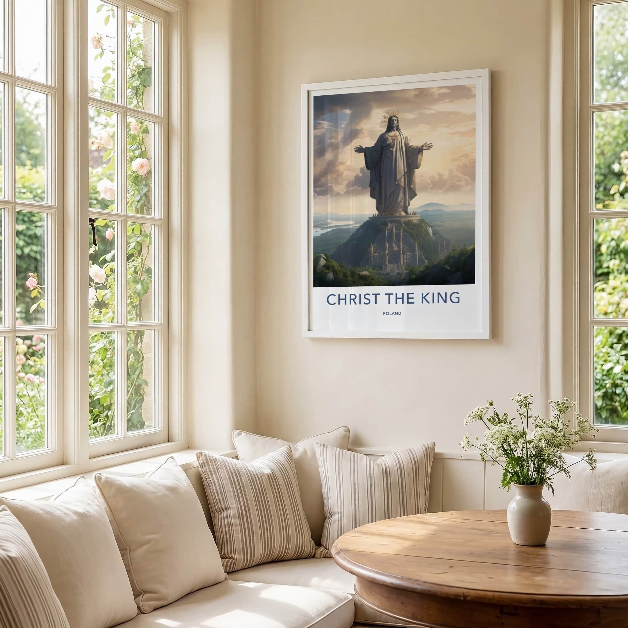 Christ the King Poster - Poland Wall Art - Majestic Christ Statue Home Decor