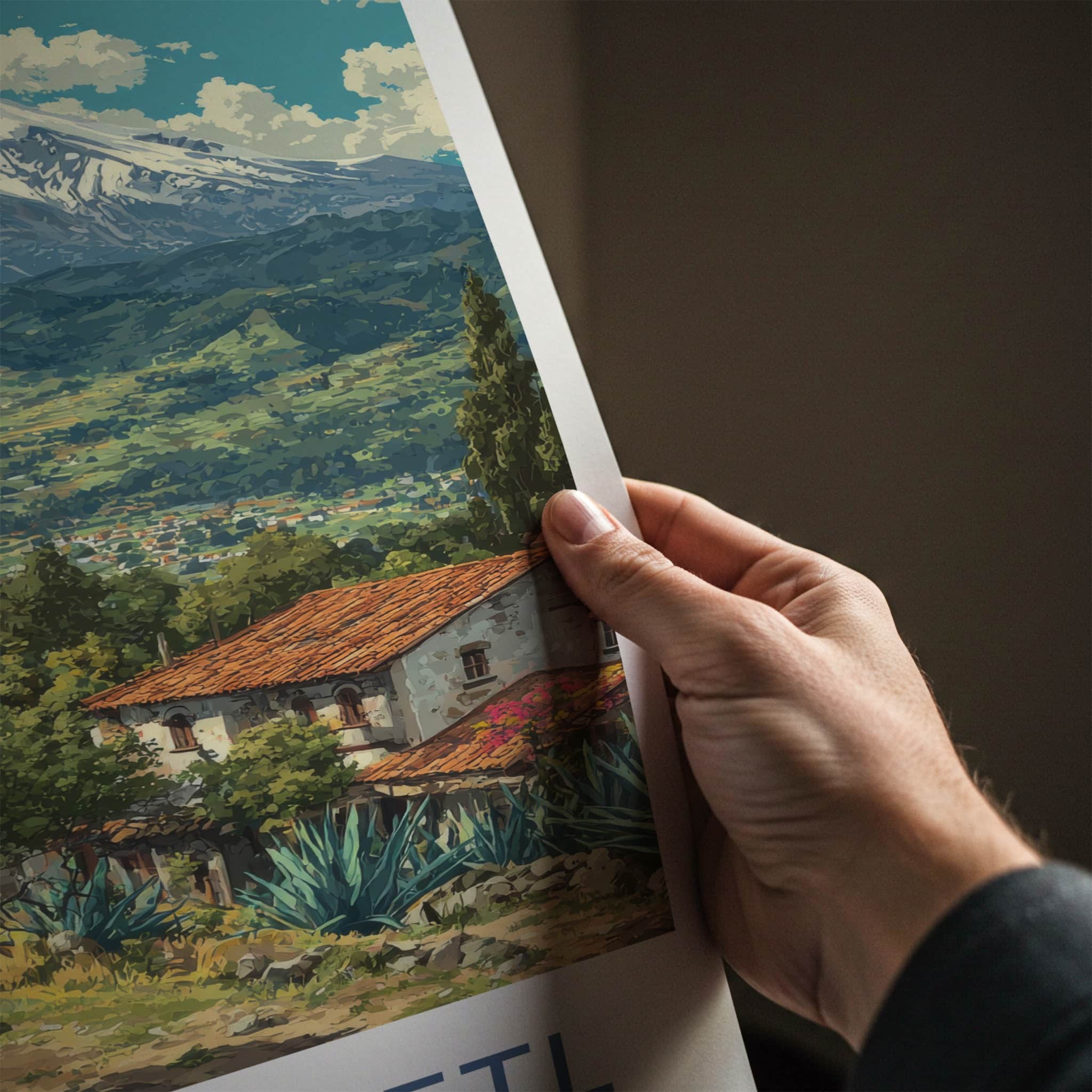 Citlaltepetl Poster - Mexico Travel Art - Snowy Mountain Village Home Decor