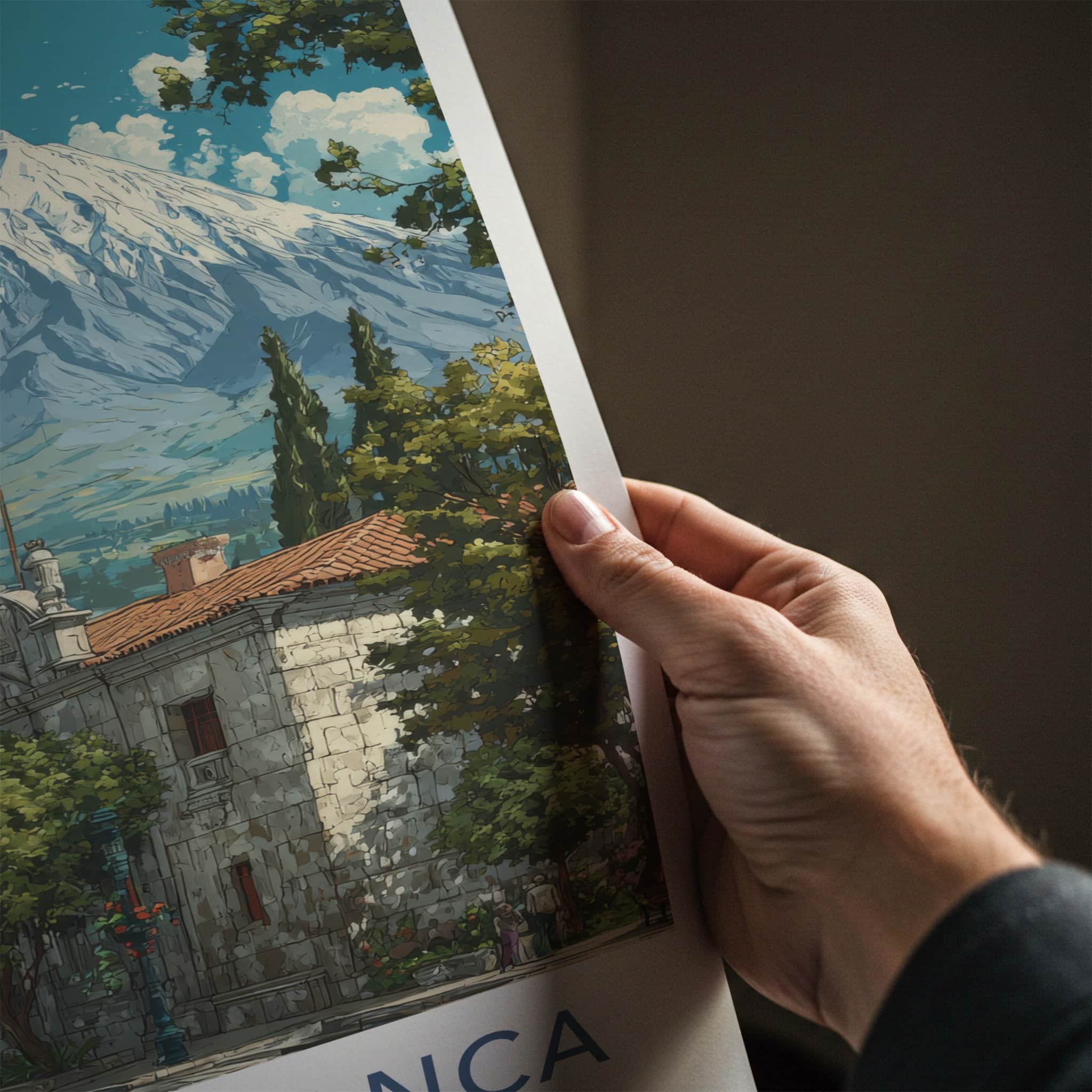 Ciudad Blanca Poster - Peru Bell Tower Mount Home Decor