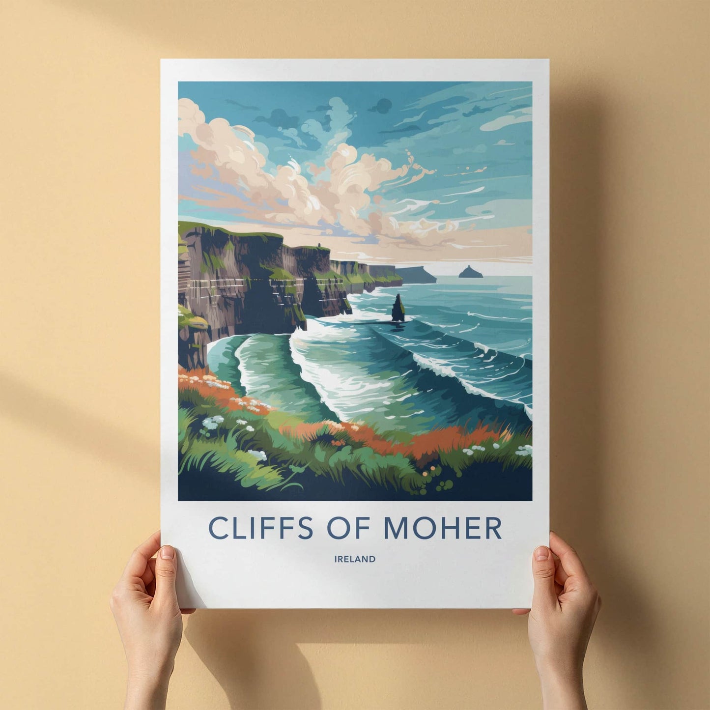 Cliffs Of Moher Poster - Ireland Framed Print - Dramatic Sea Cliffs Framed Decor