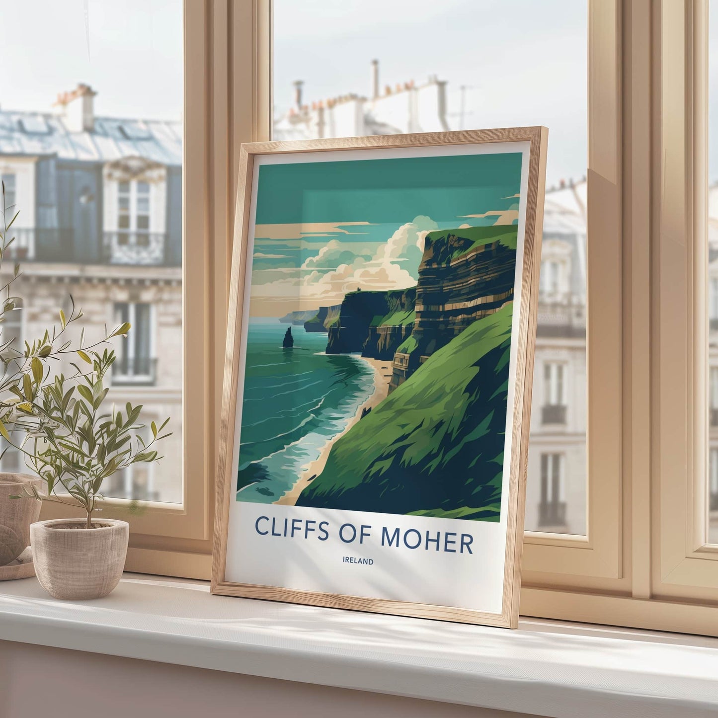 Cliffs of Moher Poster - Ireland Travel Art - Ocean Cliffs Beach Wall Decor