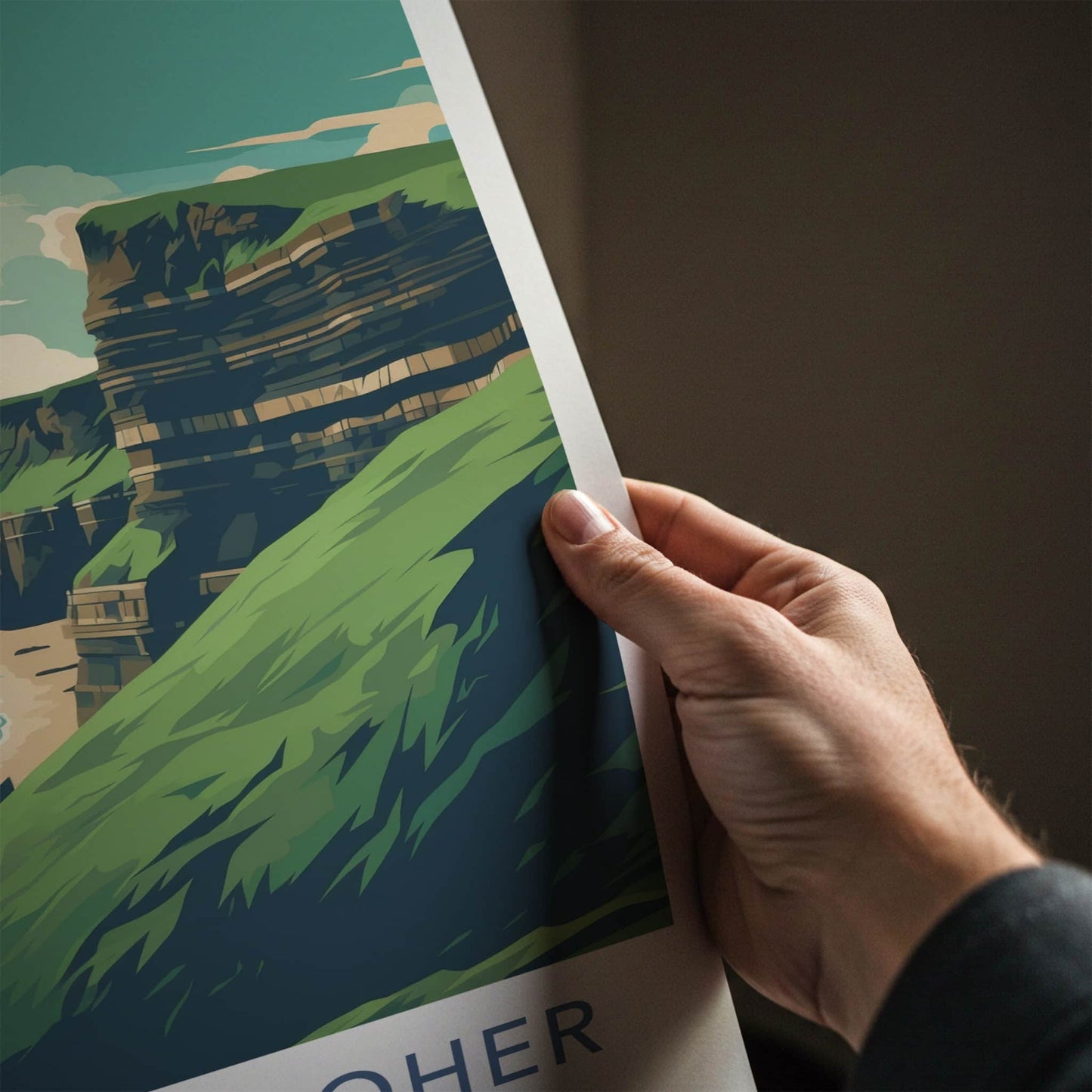 Cliffs of Moher Poster - Ireland Travel Art - Ocean Cliffs Beach Wall Decor