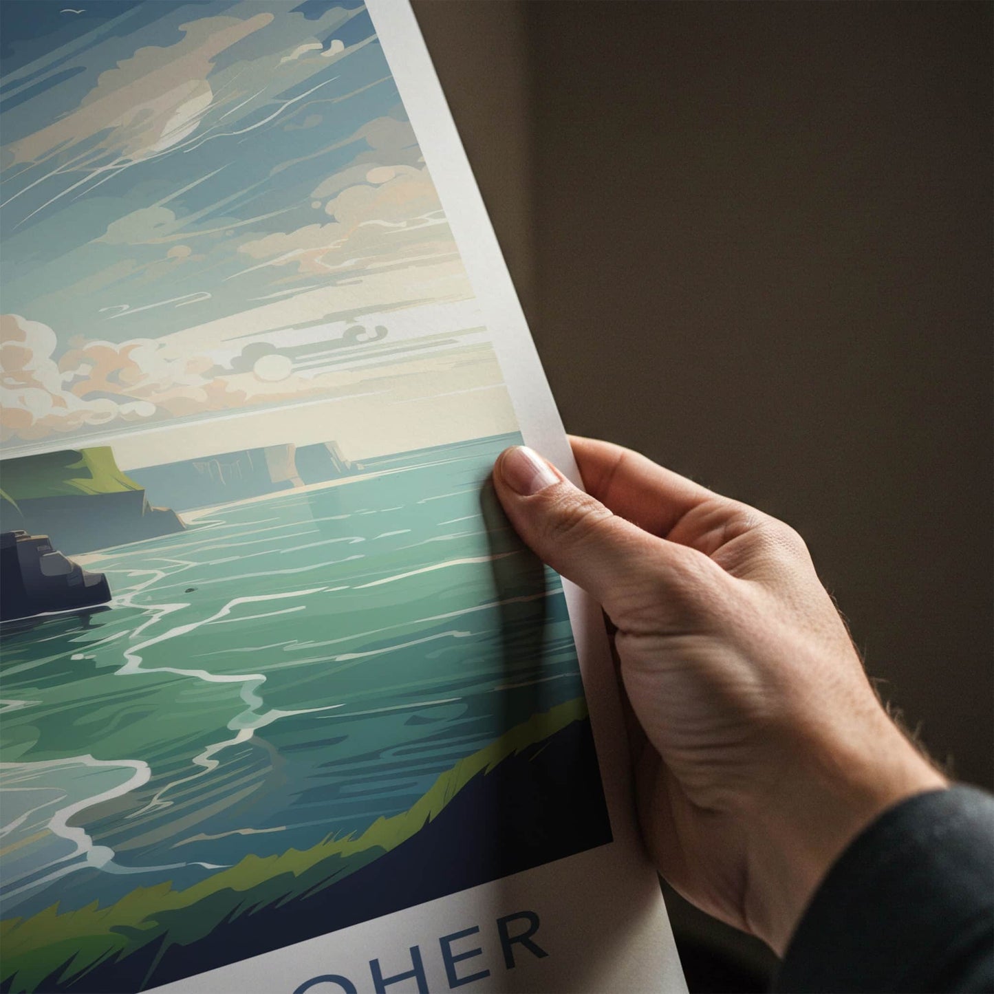 Cliffs of Moher Poster - Ireland Travel Art - Rugged Coastal Cliffs Home Decor