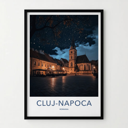 Cluj-Napoca Poster - Romania Fine Art - Enchanted Night Scene Gallery Art