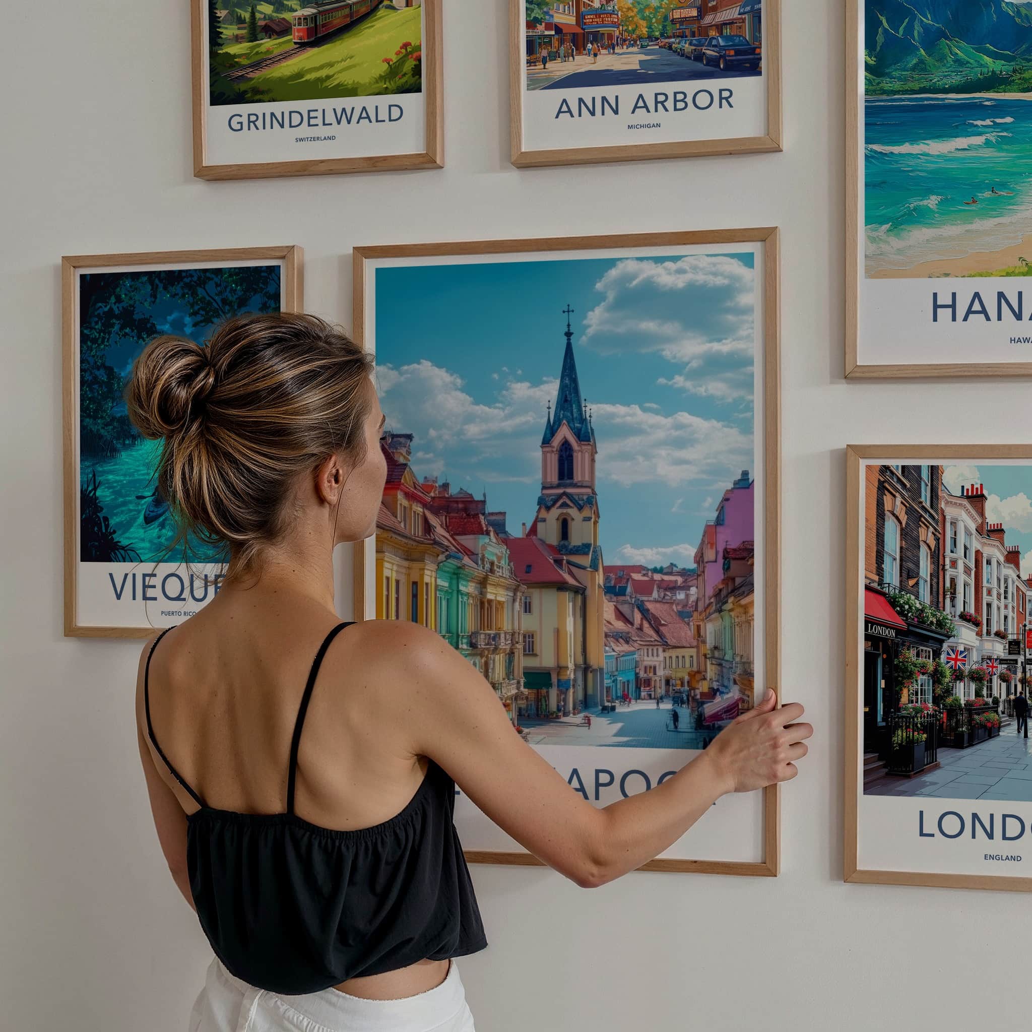 Cluj-Napoca Poster - Romania Travel Art - Vibrant Town Architecture Home Decor